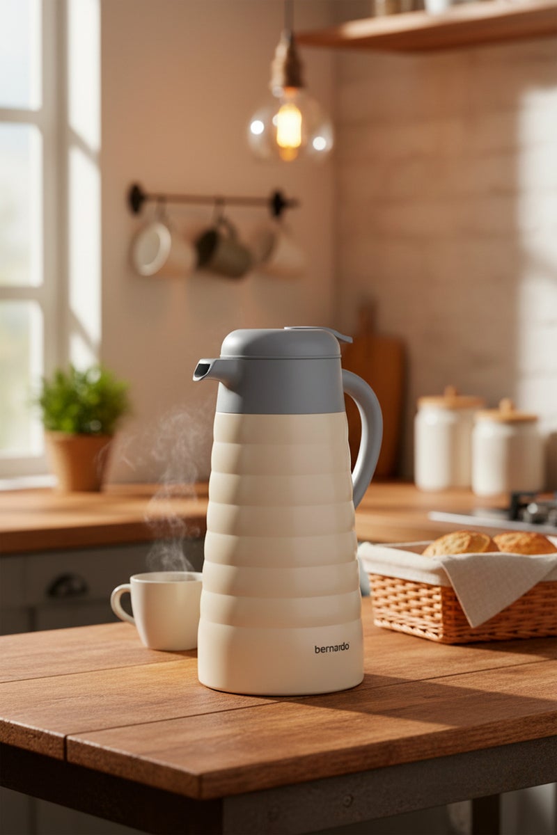 Bernardo Nora 2 Liter Steel Thermos Cream (Made in Turkey) - Image 2